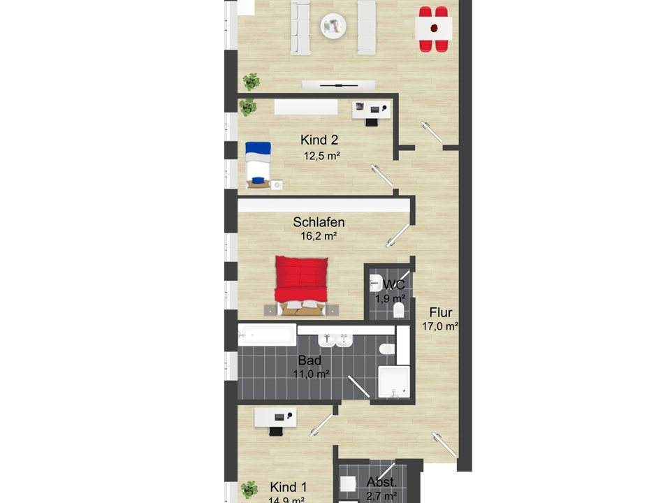 Grundriss 1.OG links