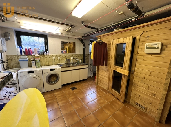 Waschküche und Sauna