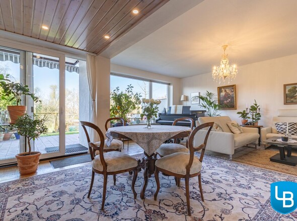 ... und in den großzügigen Wohnbereich mit Zugang zur Terrasse