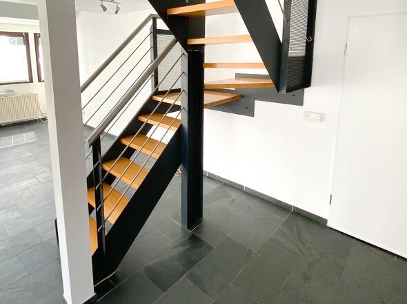 hochwertige Treppe im Wohnbereich