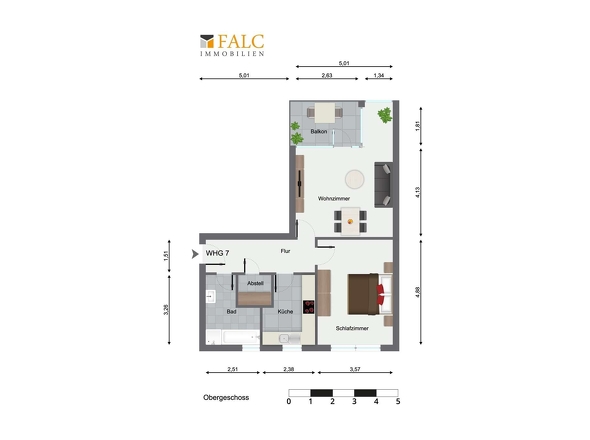 Grundriss OG WHG Nr. 7