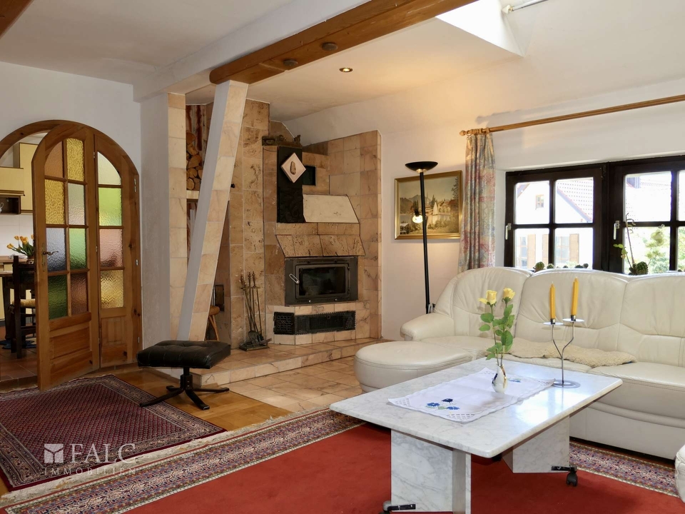 Wohnzimmer mit Kaminofen