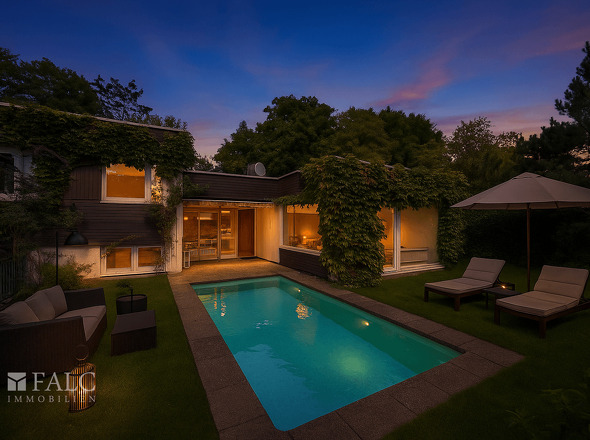 Gestaltungsbeispiel Garten mit Pool