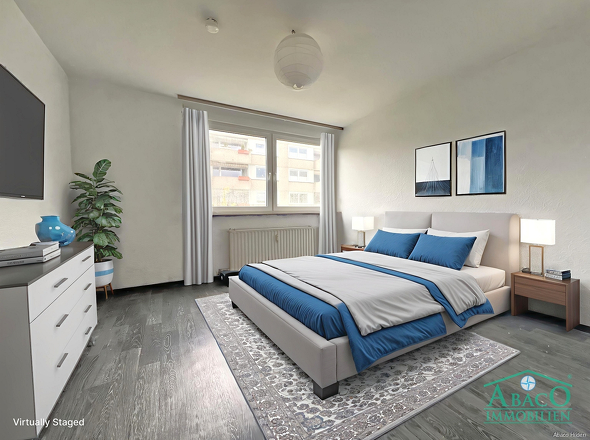 Schlafen - virtuell möbliert 