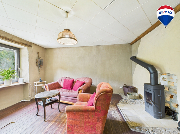 RE/MAX Immobilien DeLux Einfamilienhaus Mettlach-Dreisbach Wohnzimmer