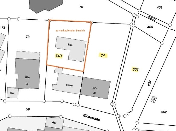 zu verkaufende Fläche - GR 1