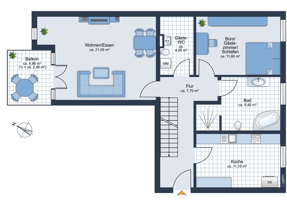 Grundriss Obergeschoss