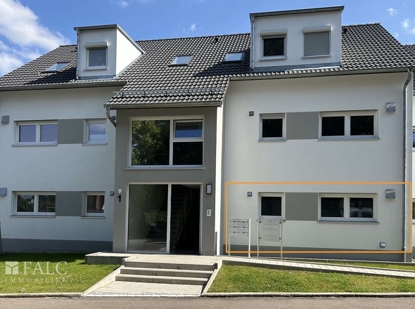 Außenansicht mit Markierung EG