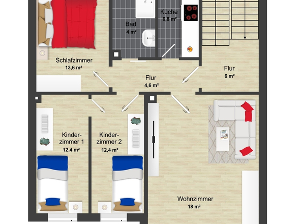 Grundriss 1.Obergeschoss