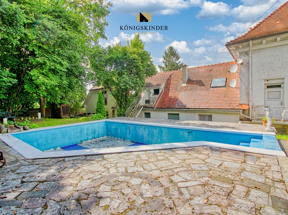 großer Pool im eigenen Garten 