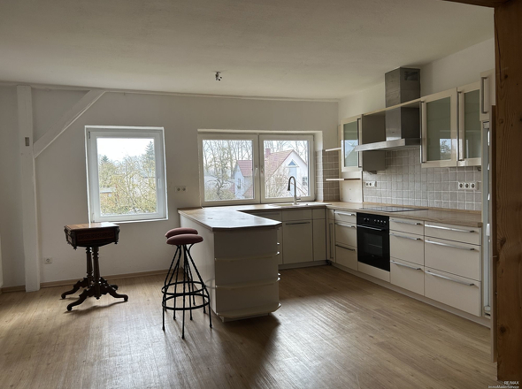 Die Küche im Obergeschoss