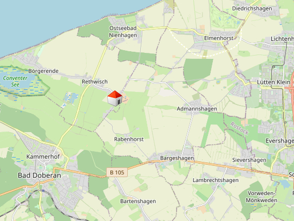 Lageplan mit umliegenden Orten