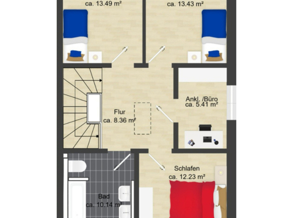 Grundriss Obergeschoss 