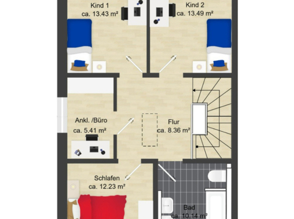 Grundriss Obergeschoss 