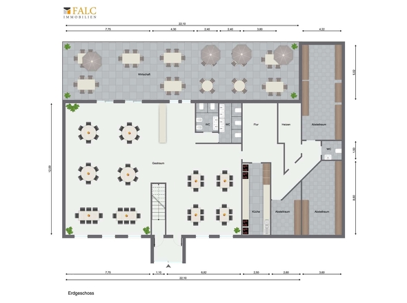 Grundriss Erdgeschoss Gasthaus
