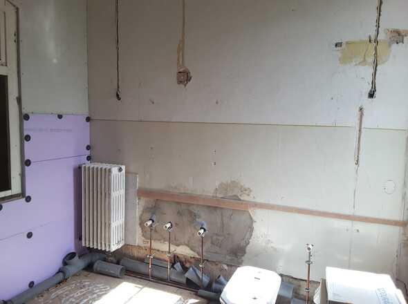 vorbereitetes Badezimmer