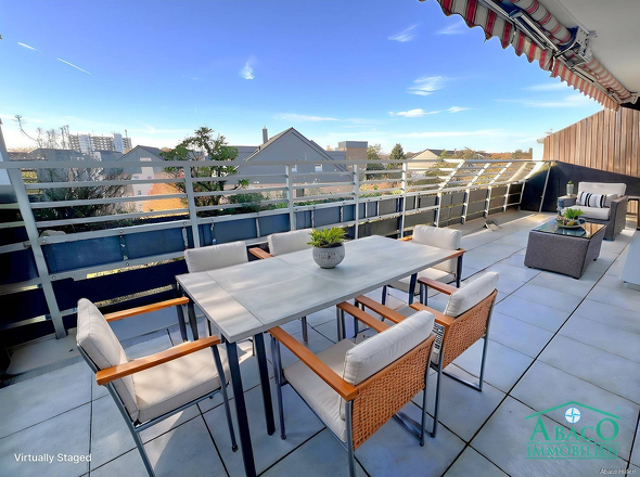 Terrasse - virtuell möbliert 