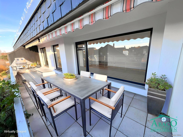 Terrasse - virtuell möbliert 