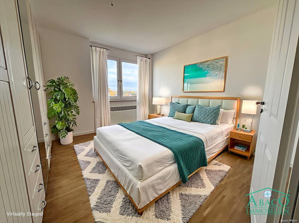 Schlafzimmer - virtuell möbliert