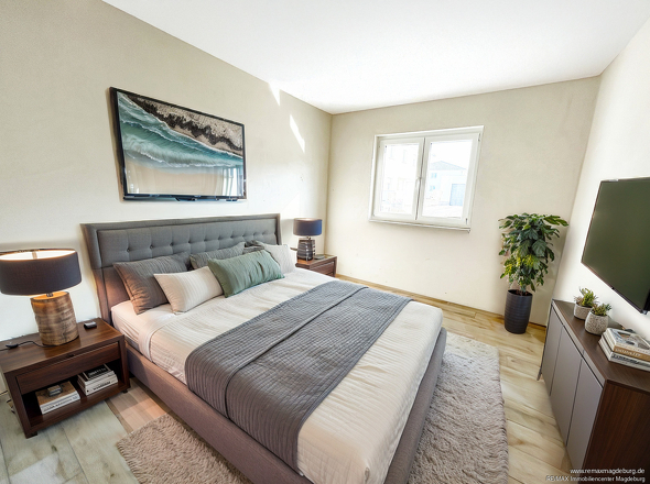 Schlafzimmer staged