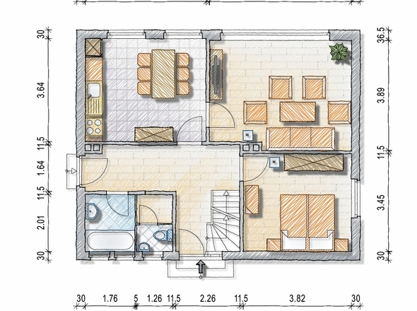Erdgeschoss Grundriss