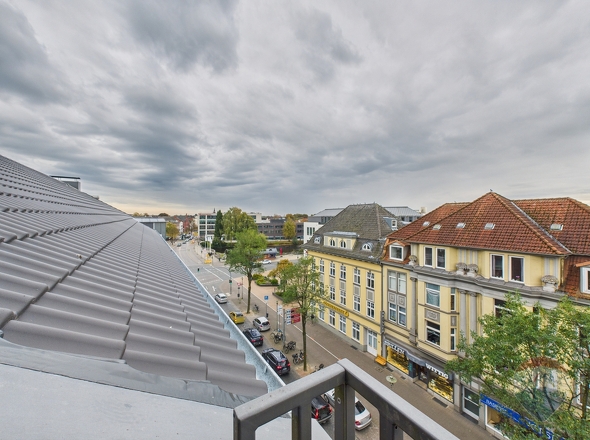 Aussicht vom Balkon mit Blick Richtung Großflecken