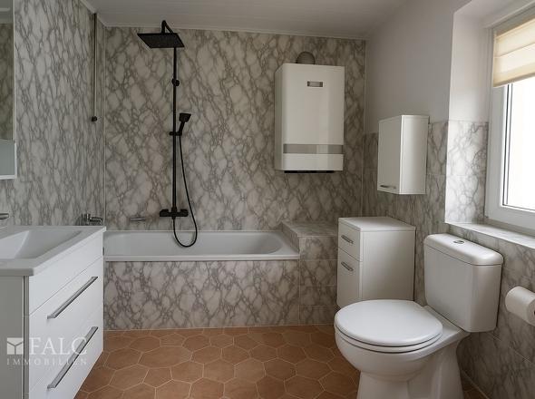 tageslichthelles Badezimmer