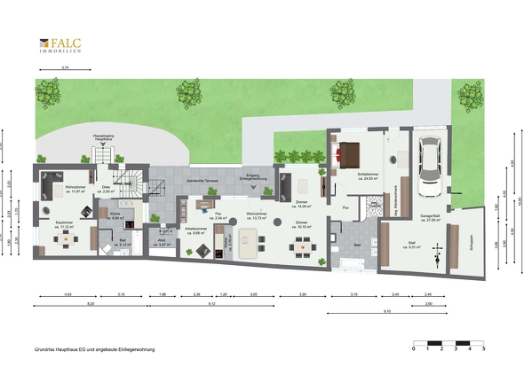 Einliegerwohnung und Haupthaus