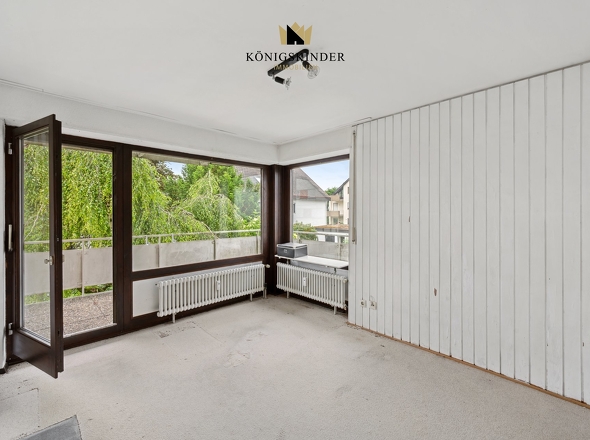 Platz zum entfalten mit Blick ins Grüne 