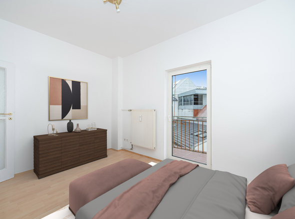 Schlafzimmer virtuelles Staging