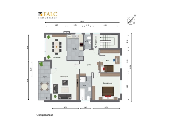 Grundriss Obergeschoss