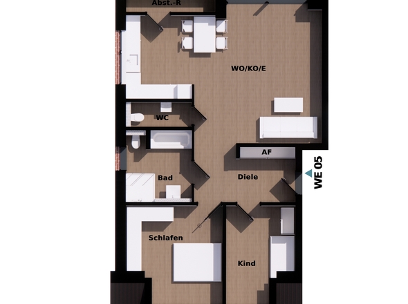 Obergeschoss links Wohnung 5