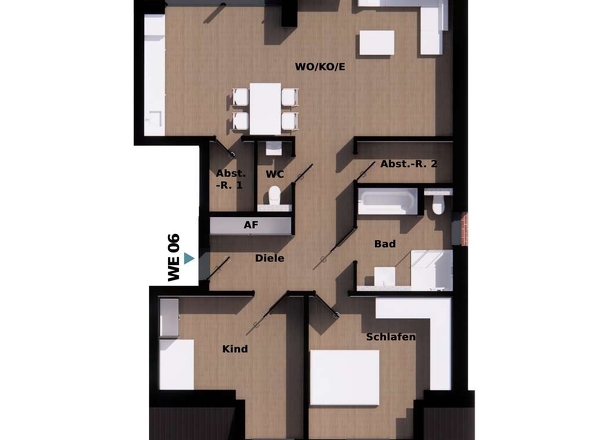 Obergeschoss links Wohnung 6