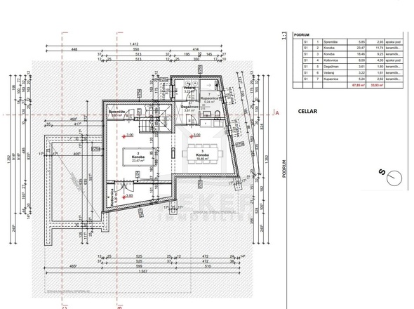 Untergeschoss: 3 Abstellräume
