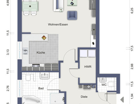 Grundrissskizze EG links