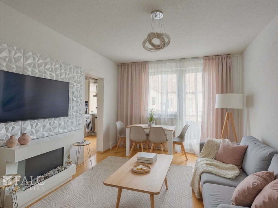 Wohnzimmer Gestaltungsvorschlag (KI generiert)