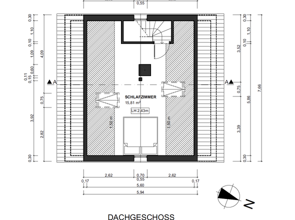 DG - bemaßter Grundriss
