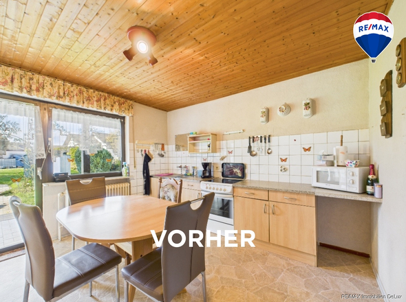 RE/MAX Immobilien DeLux Einfamilienhaus Merzig-Besseringen Küche vorher