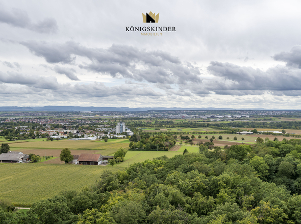 Fernblick auf die Filderebene, Flughafen bis zur Schwäbischen Alb