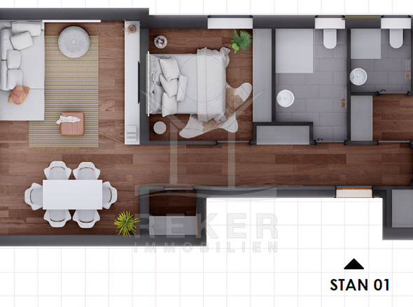 Geräumige Wohnung mit viel Komfort