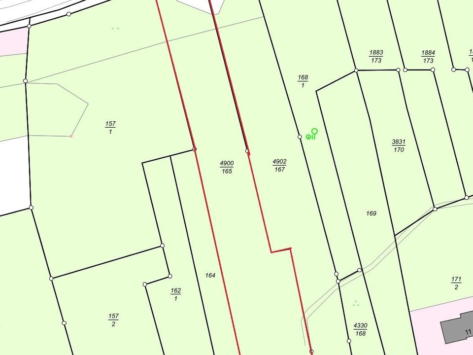 Flurkarte mit Markierung