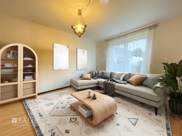 Wohnzimmer UG gestaged