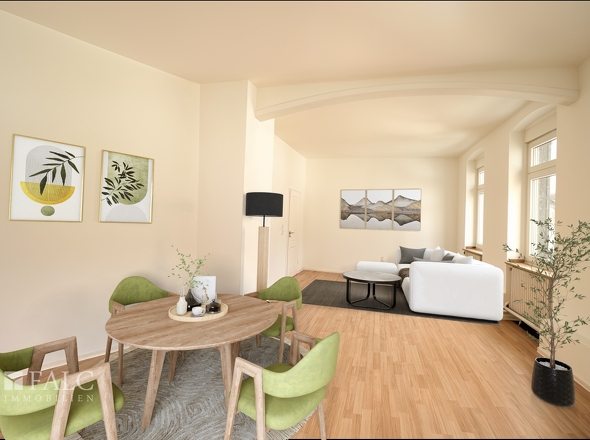 Wohnzimmer (virtuell möbliert)