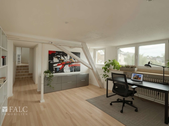 Arbeitszimmer (virtuell möbliert)