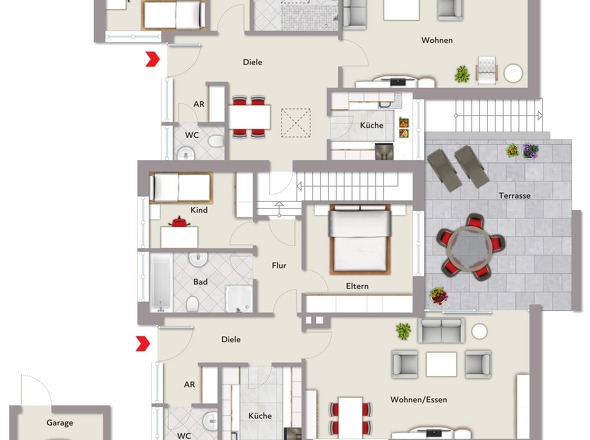 ebenerdig - ca. 170 m² Wohnfläche