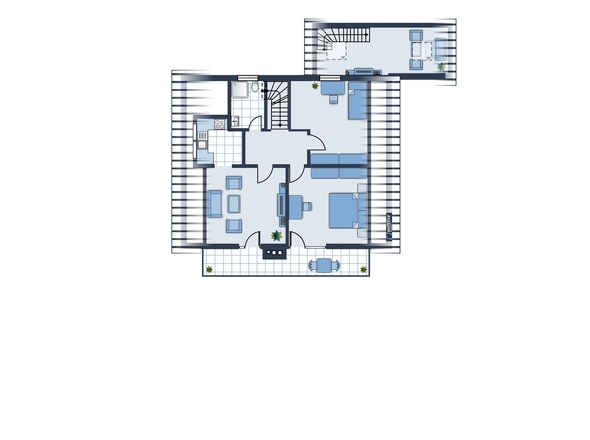Grundriss DG + DG Anbau