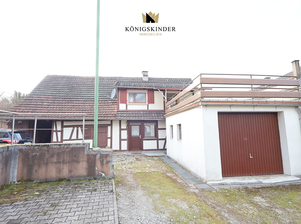 Haus und Garage auf einen Blick