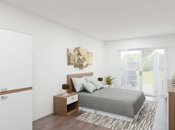 Innenvisualisierung Elternschlafzimmer