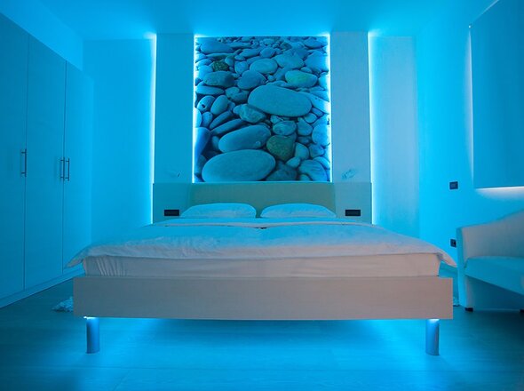 Ein weiteres Schlafzimmer der Villa bei Medulin.