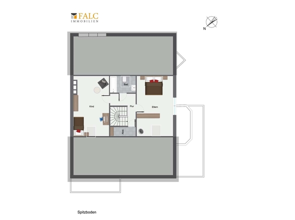 Grundriss-Spitzboden